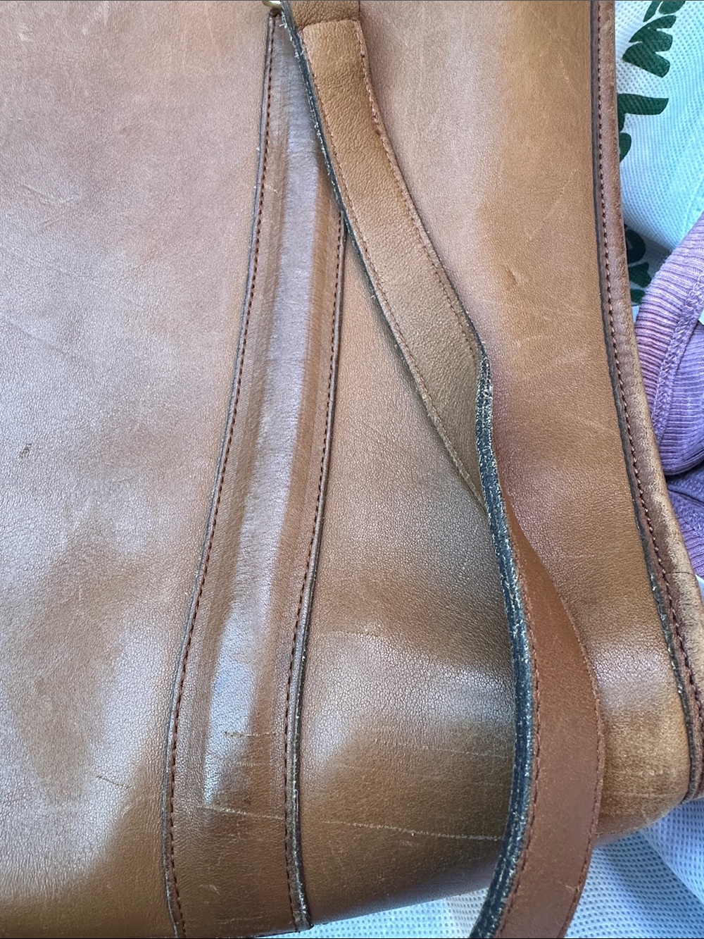 Coach Classic Brown Leather Tote Bag - Picture 2 of 8